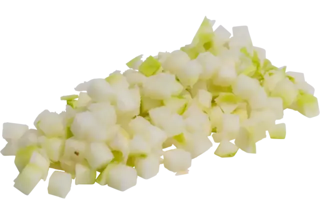Koolrabi brunoise 5mm zak 1 kg kist 8 stuks